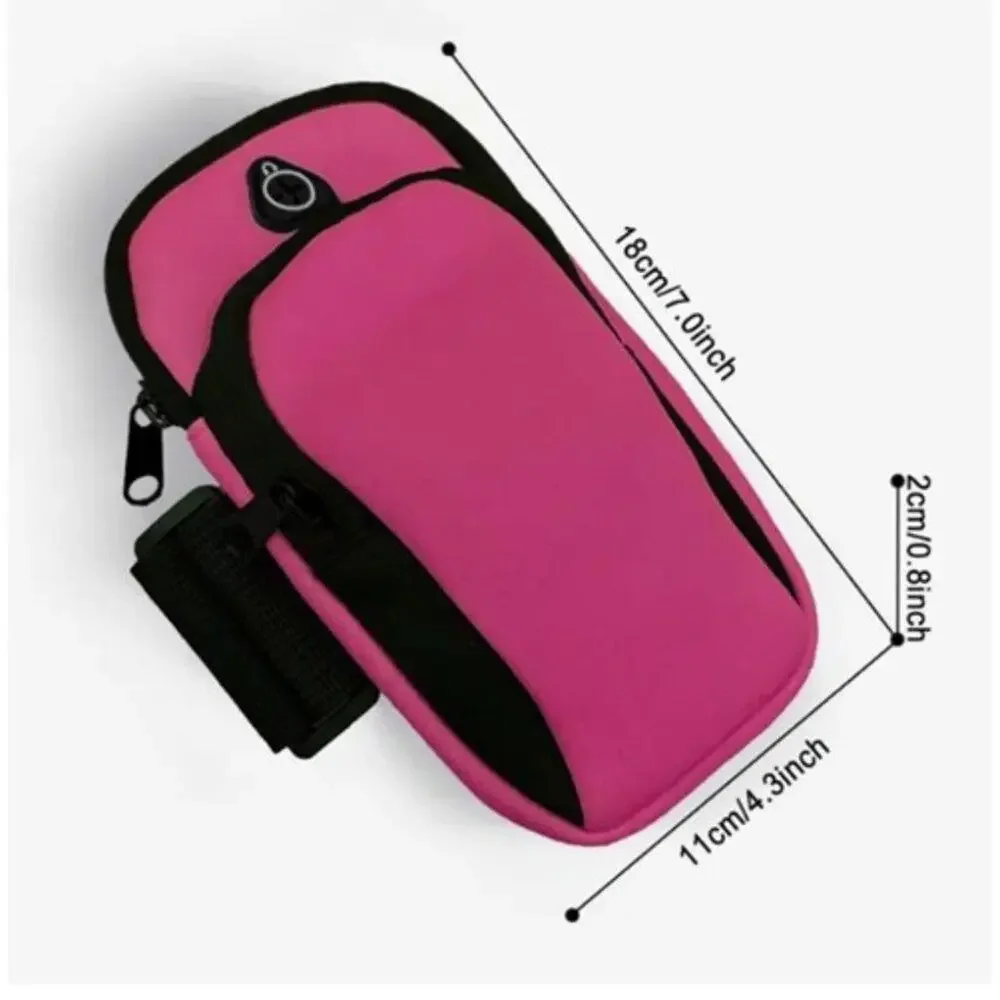 Women's Hot Pink Sports Athletic Arm Band Cell Phone Carrying Case